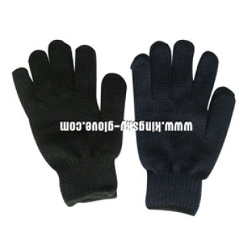 Schwarzer String Knit Work Handschuh